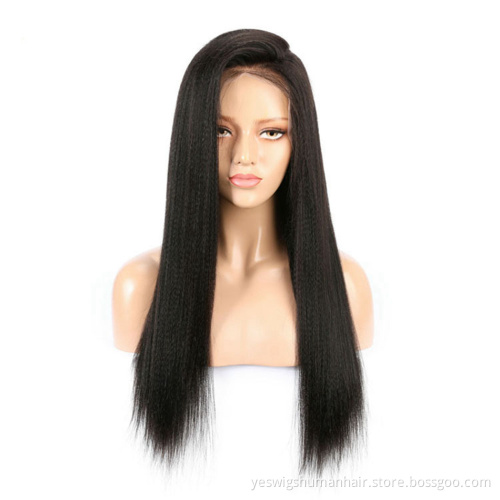 Human Hair Wig Factory Vendor In China Cheap Wholesale Price Kinky Straight Brazilian Hair Lace Frontal Wigs Express Shipping